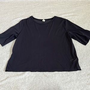 Sheer Navy Athleta Crop Top